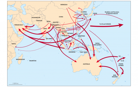 Migration data in South-eastern Asia